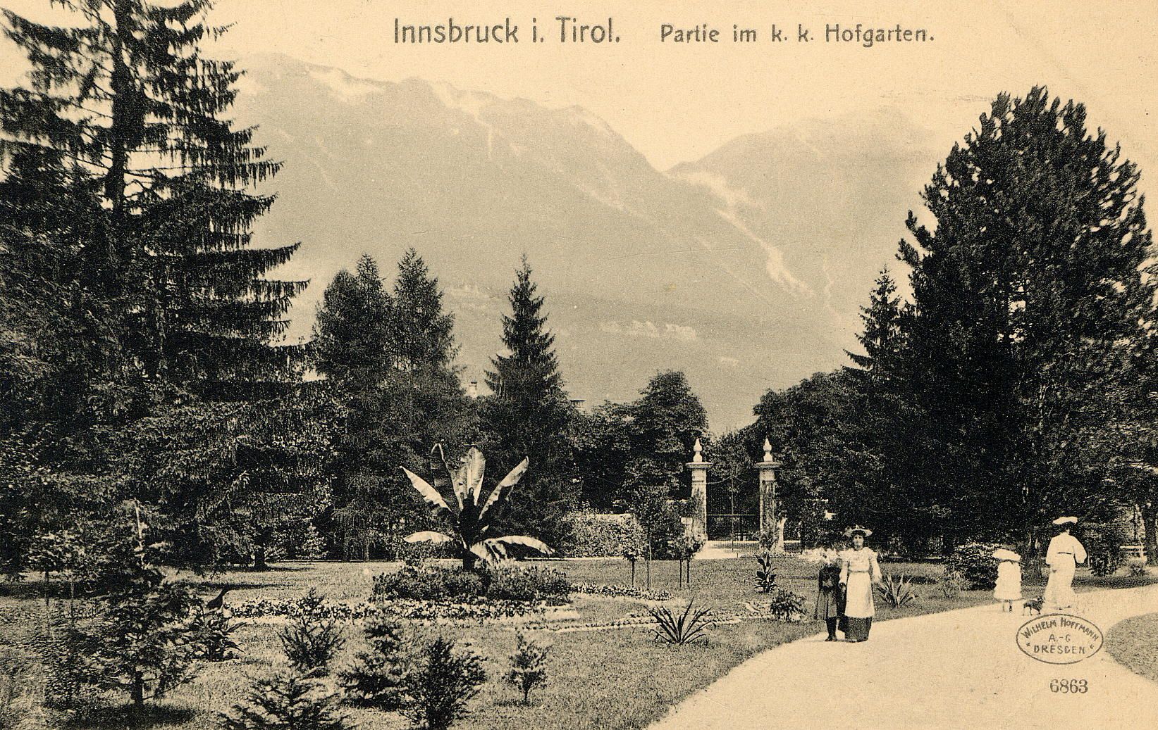 Da war die Welt des Hofgartens noch in Ordnung. Um 1910 erlaubte sich niemand des Kaisers Blumen auszureißen.