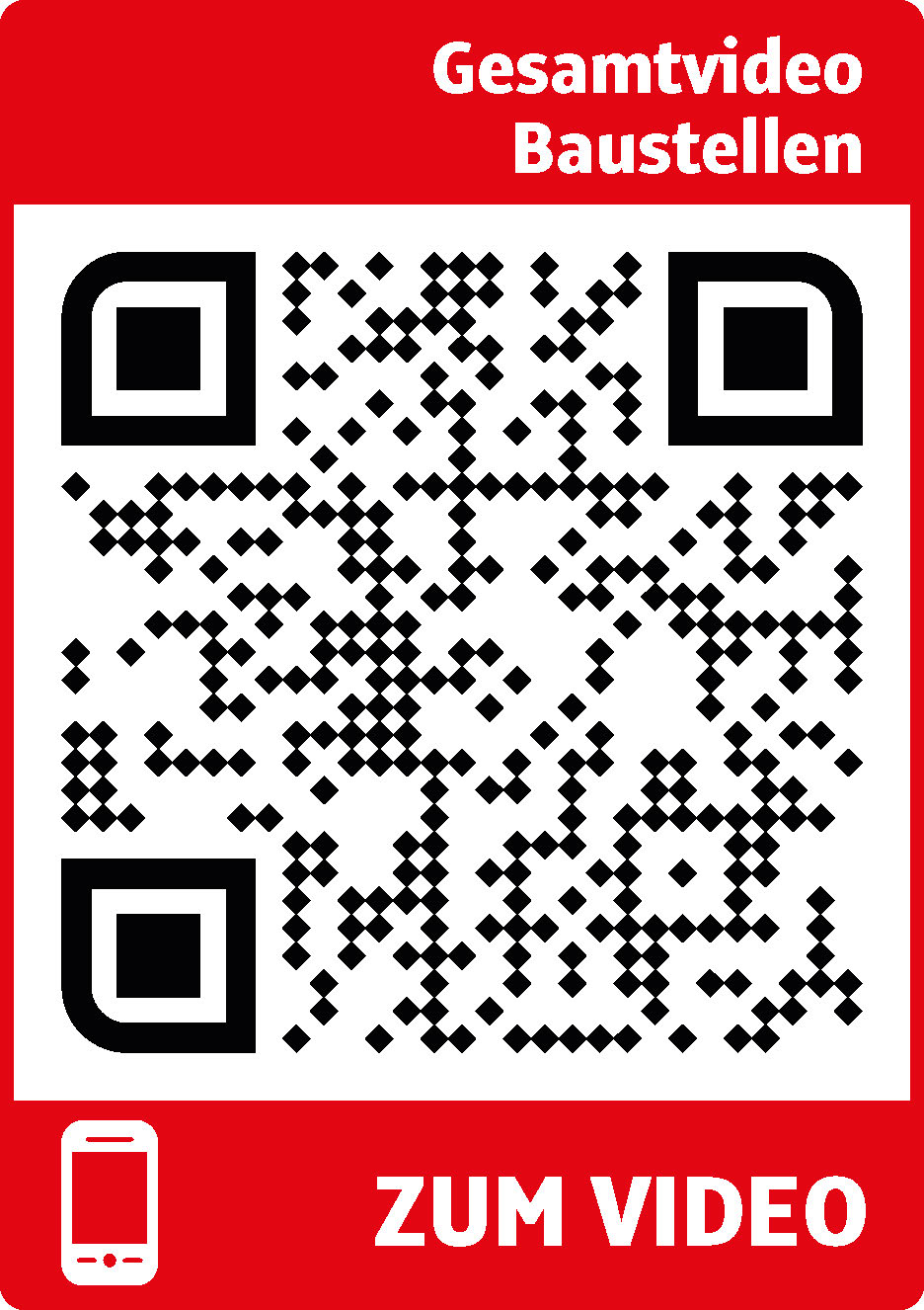 QR-Code: Hier geht es zum Informationsvideo zu den Baustellen in Wilten 2022.