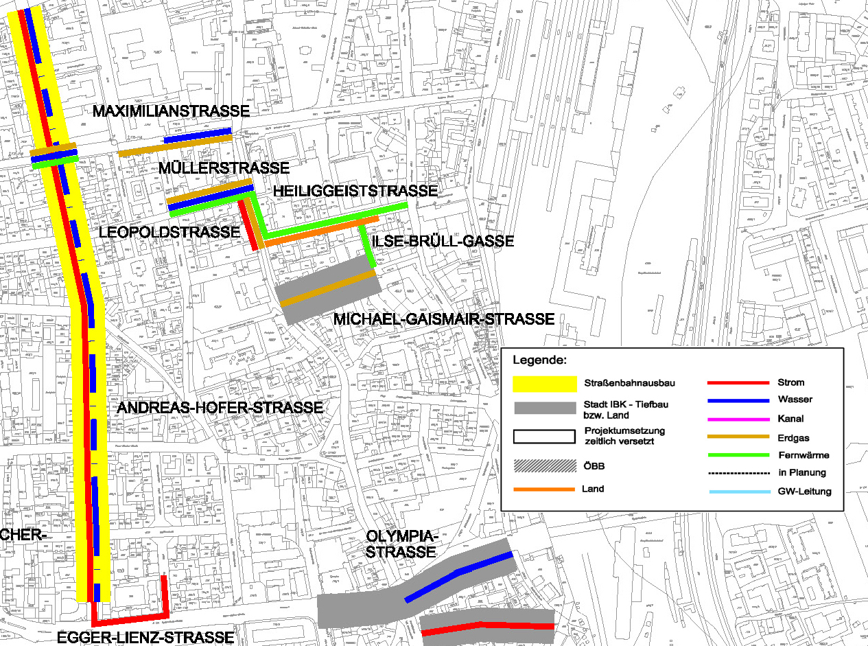 In Wilten wird das städtische Infrastrukturnetz erneuert und ausgebaut.