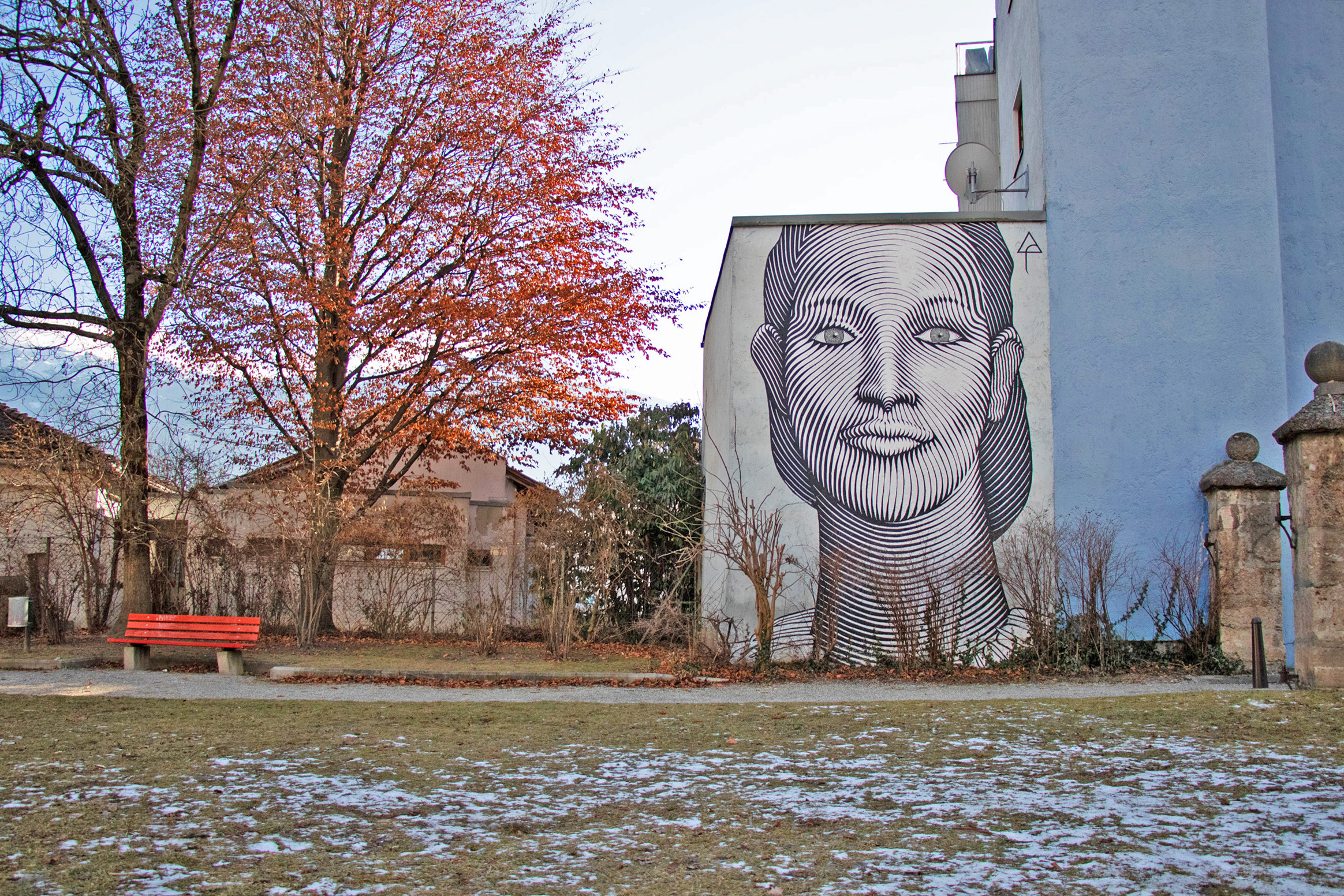 Großflächige Murals, wie etwa jenes beim Zeughaus, sorgen für Eyecatcher. Für die künstlerische Gestaltung der Campagne Reichenau wird nun ein Wettbewerb ausgeschrieben.