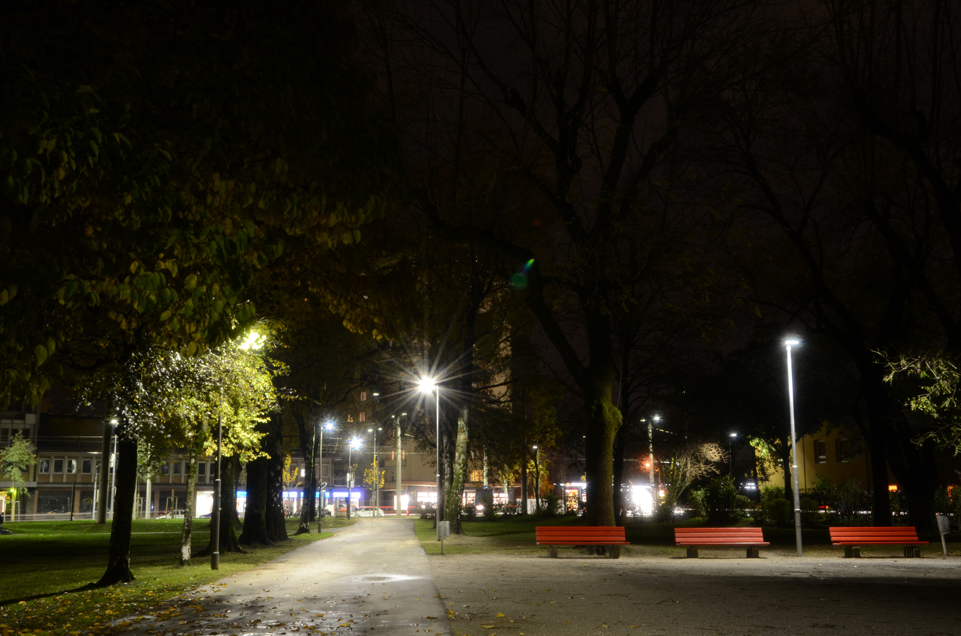 Wesentliche Verbesserung der Lichtsituation im Rapoldipark durch modernste Beleuchtungstechnologie der IKB