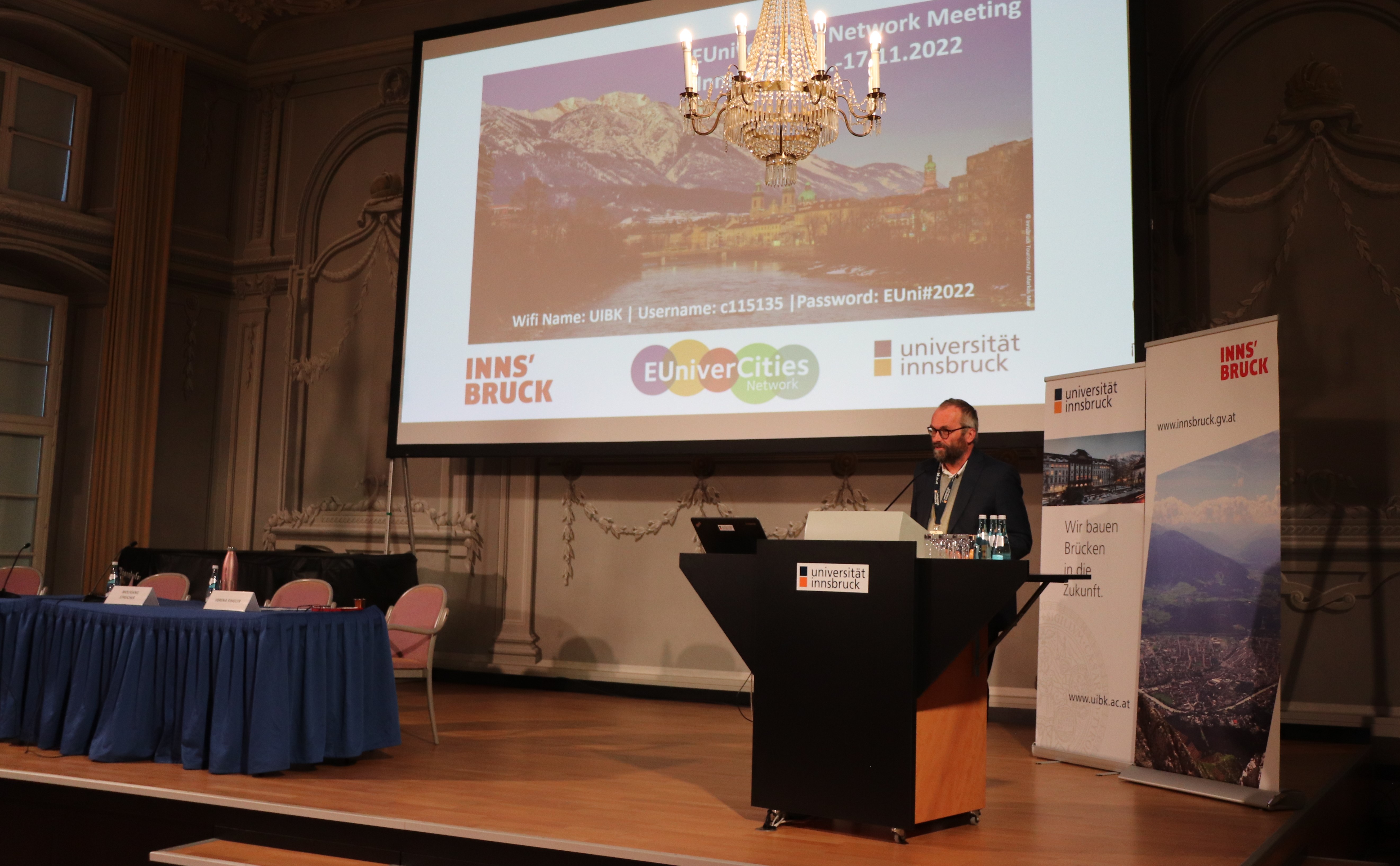 Der Vizerektor für Infrastruktur der Leopold-Franzens-Universität, Wolfgang Streicher, war ebenfalls einer der RednerInnen zum Auftakt.