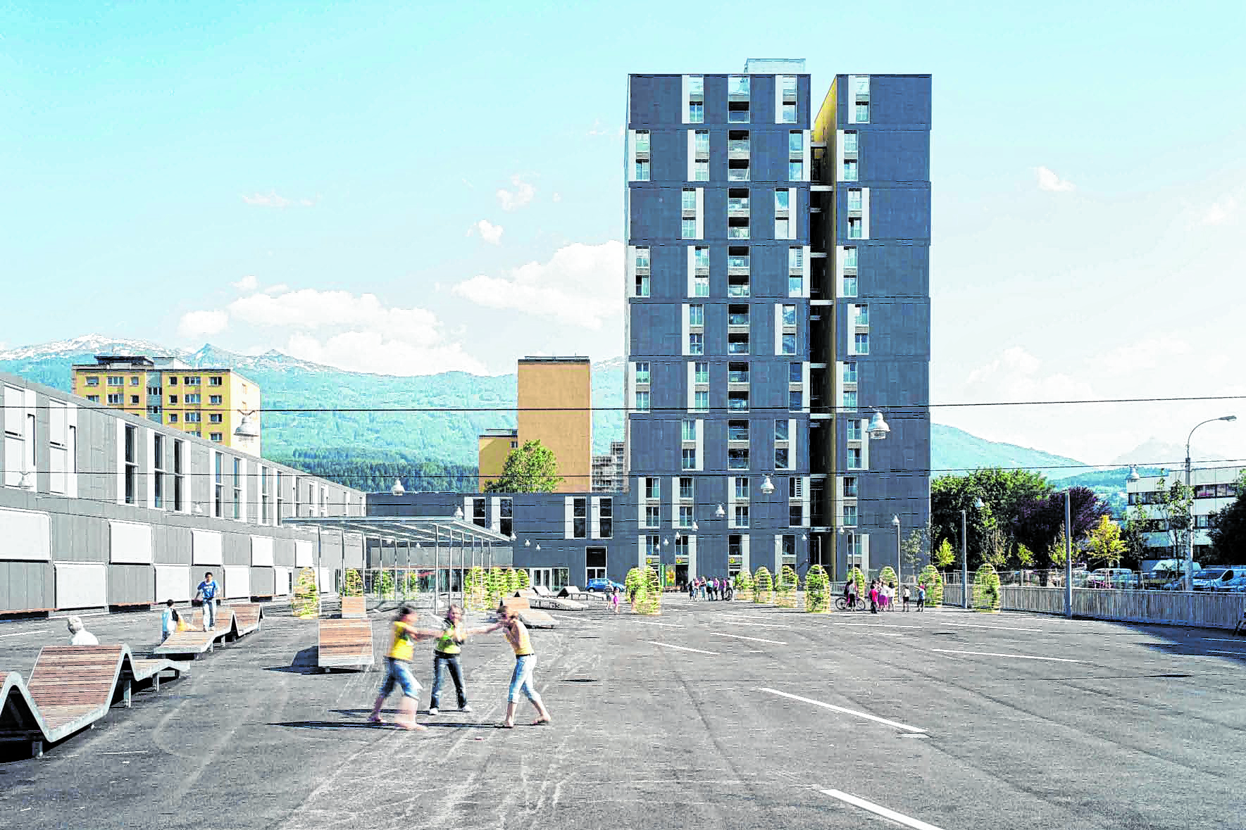 Eine Visualisierung des DDr.-Alois-Lugger-Platz, der neugestaltet wird.