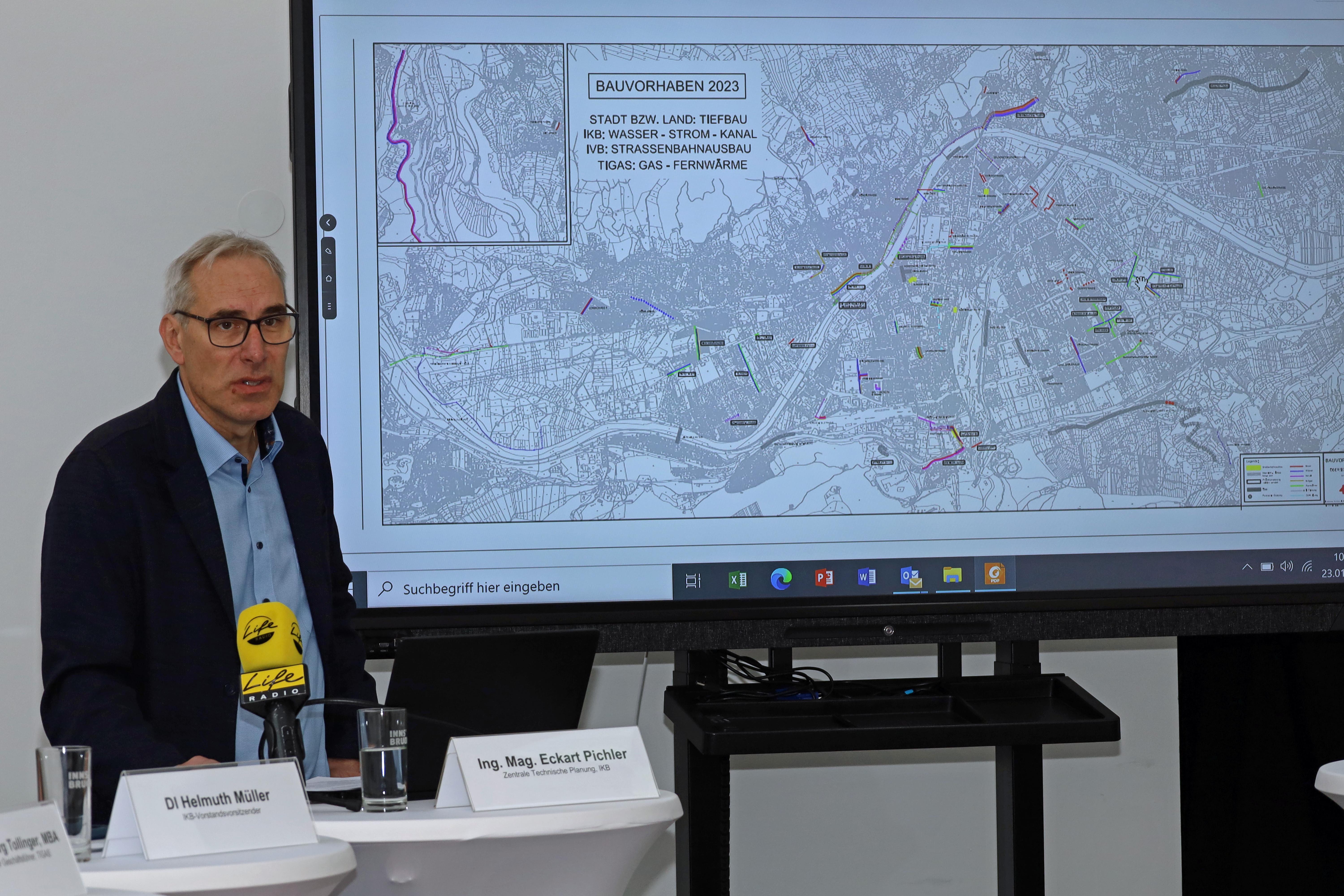 Eckart Pichler von der zentralen technischen Planung der IKB gab einen detaillierten Einblick in die diesjährigen Bauvorhaben.