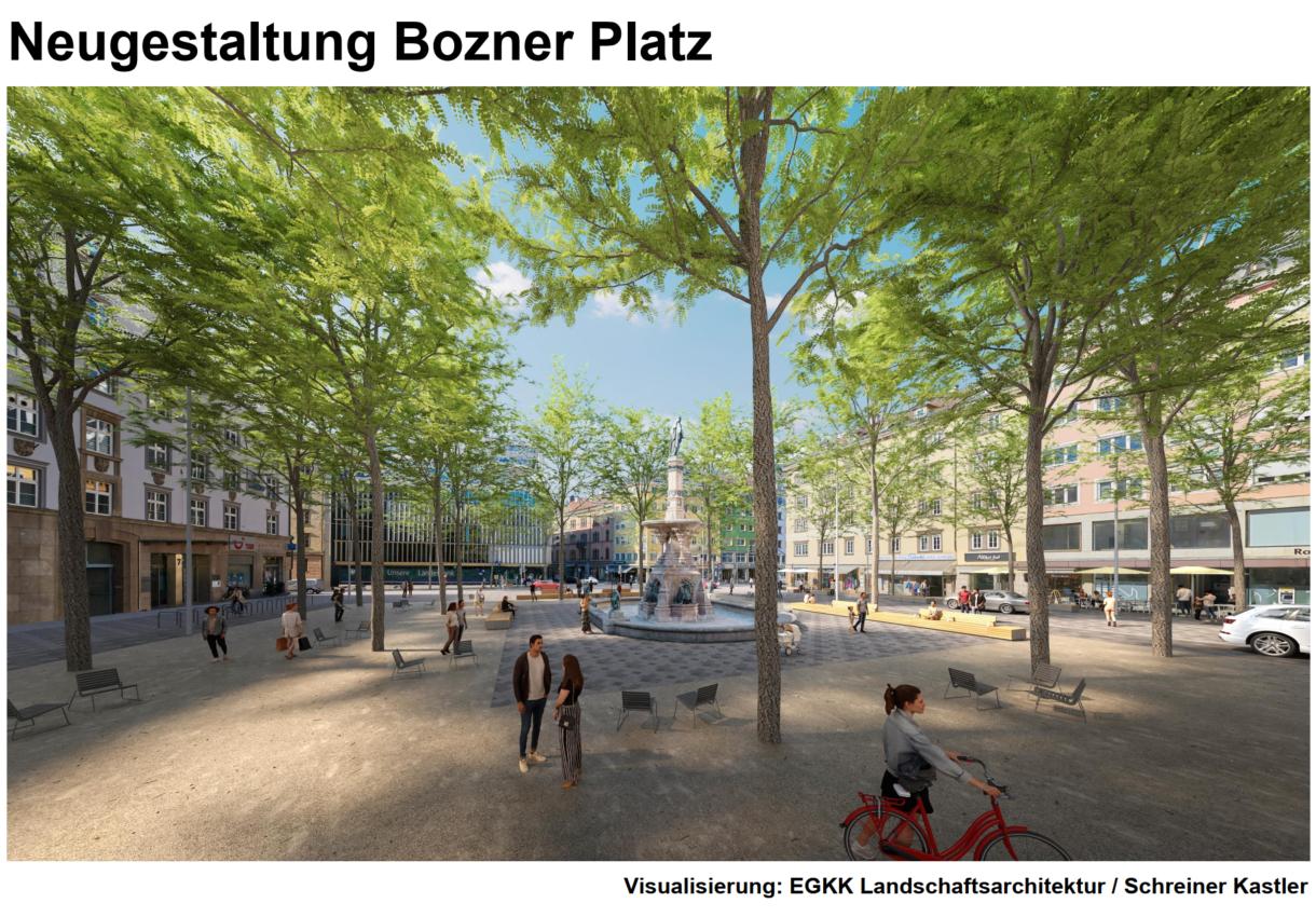 Visualisierung: Neugestaltung Bozner Platz