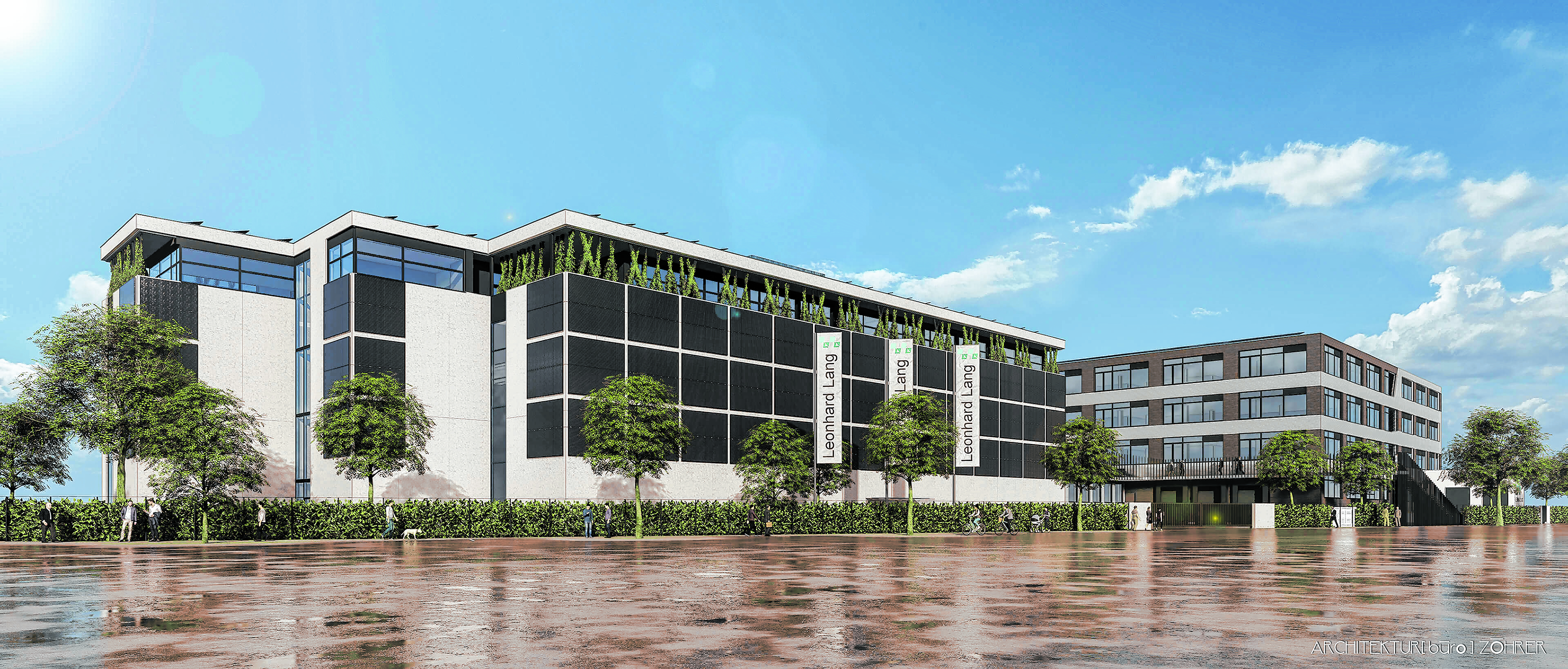 So soll der Neubau der Firma Leonhard Lang in der Rossau aussehen.