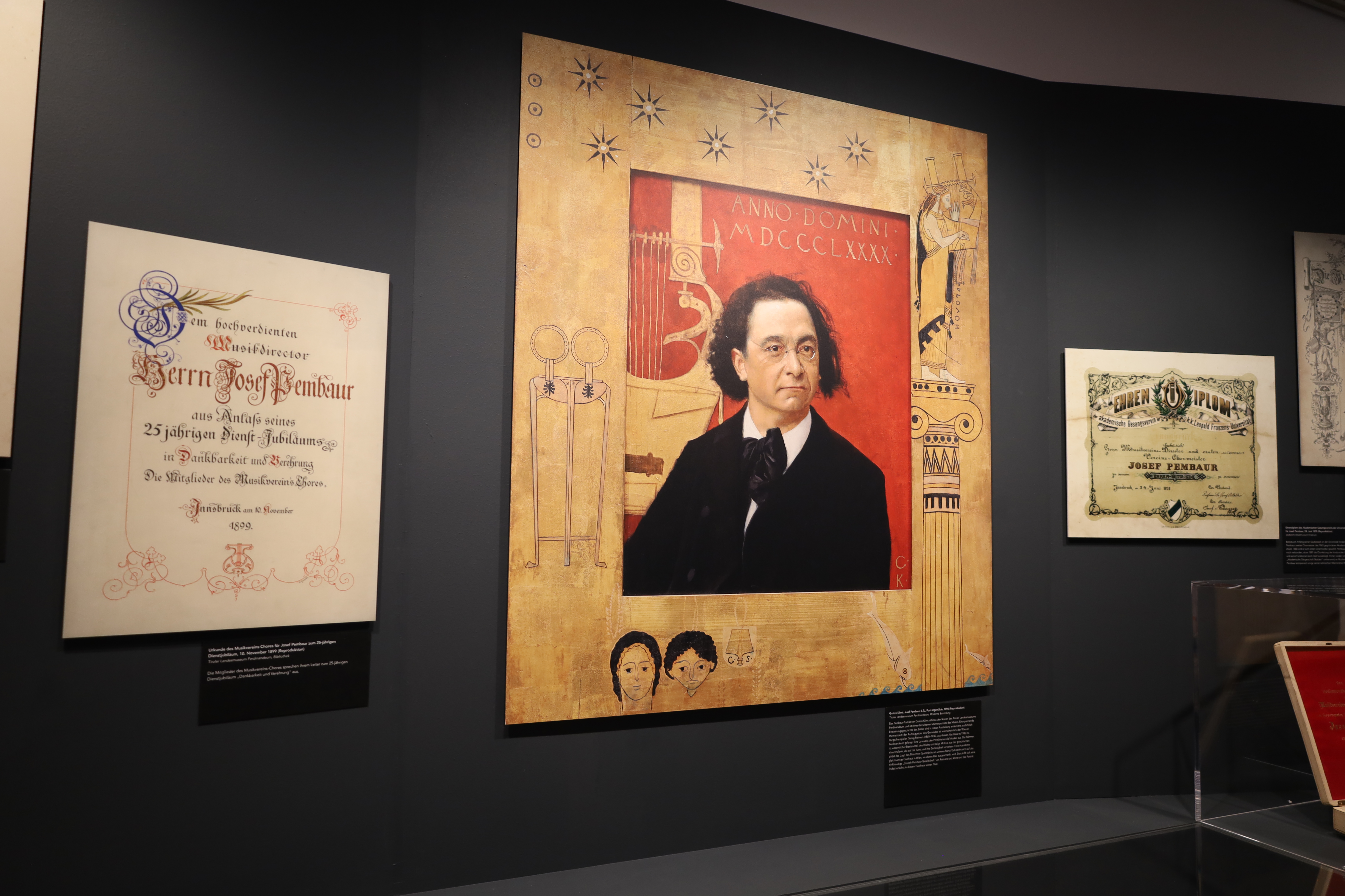 Das Porträt Pembaurs von Gustav Klimt (1890).