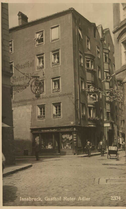 Gasthof Roter Adler: Blick von der westlichen Seilergasse auf das Haus Seilergasse 6  (1934-37)