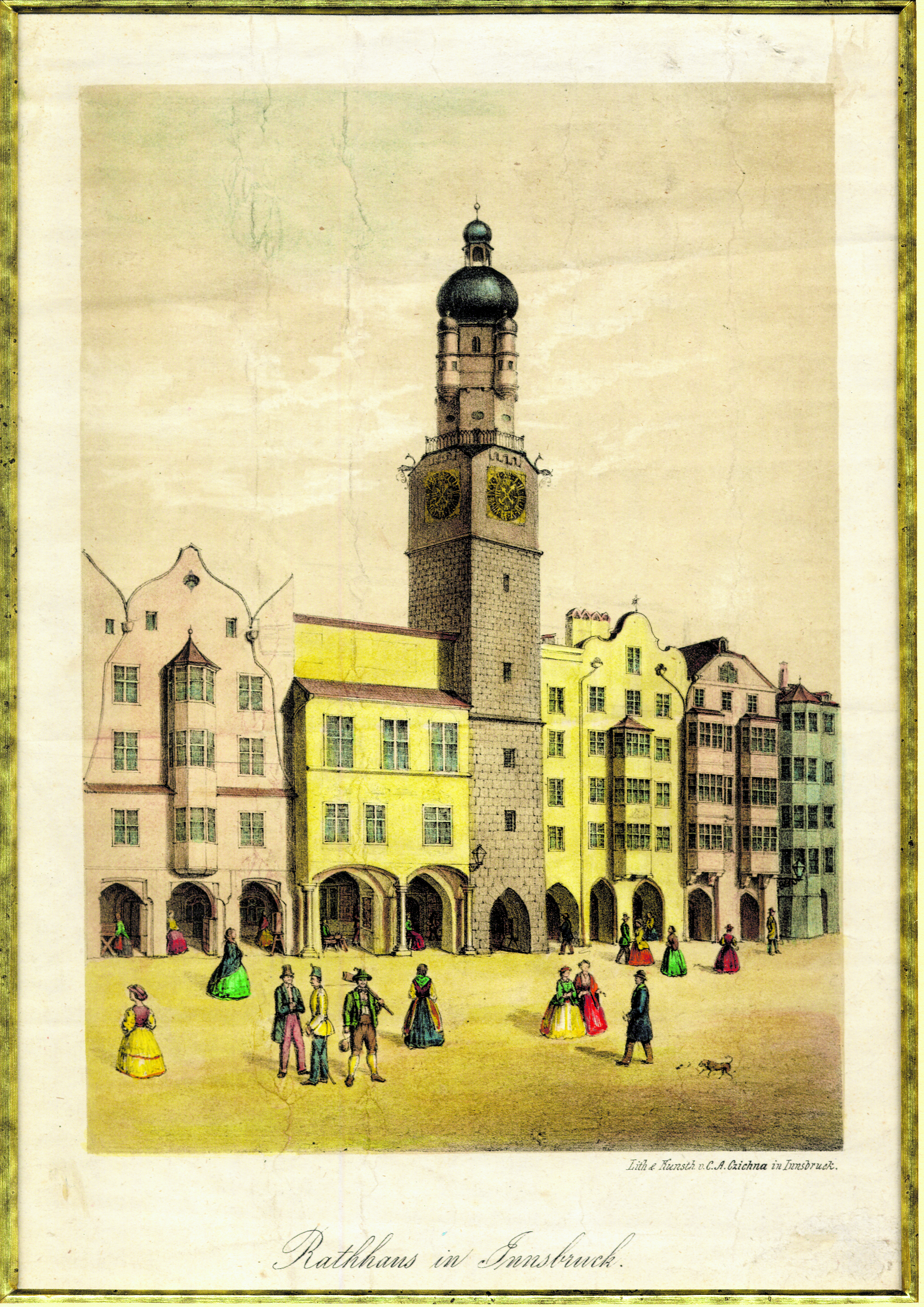 Das Innsbrucker Rathaus im frühen 19. Jahrhundert