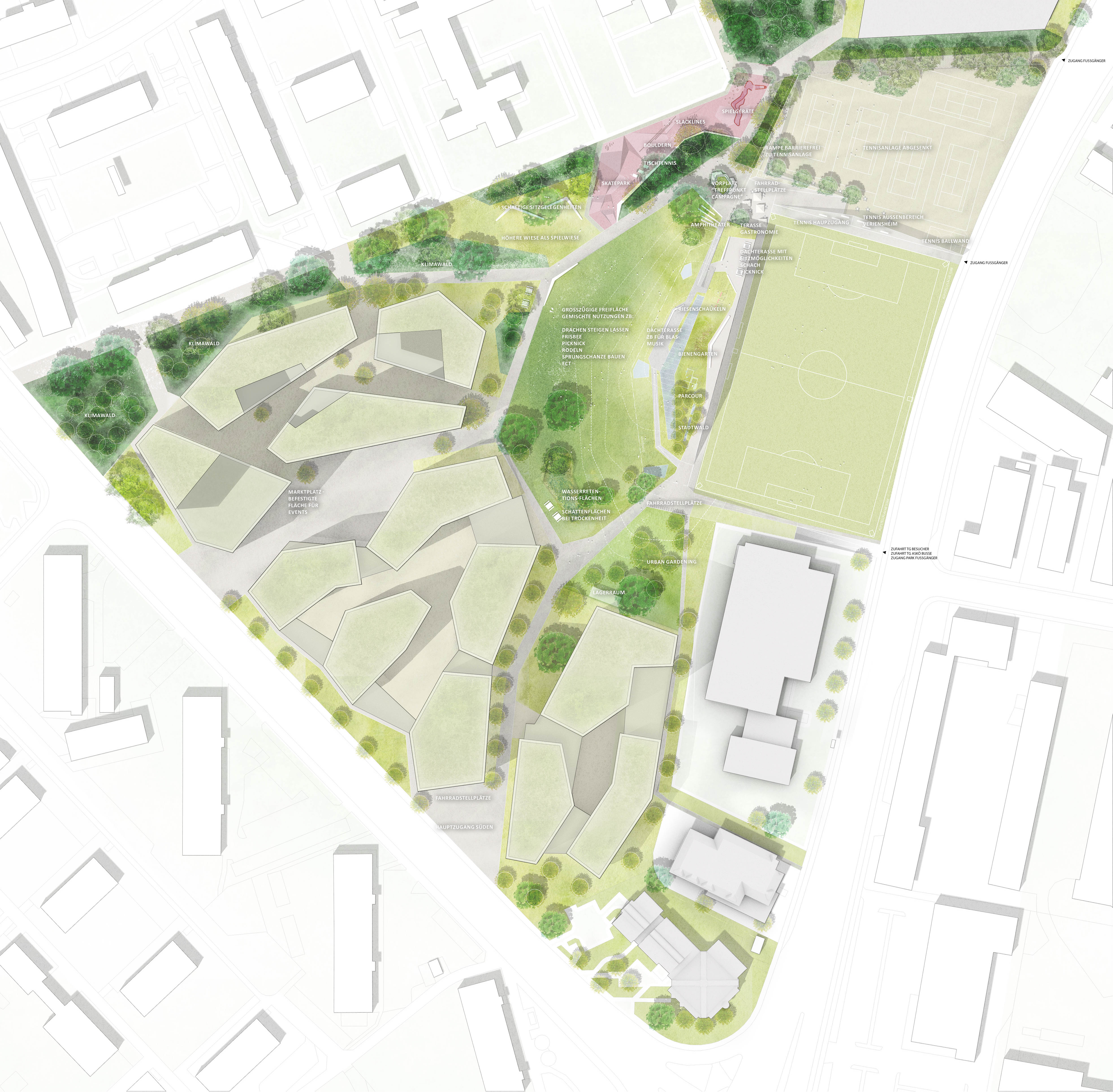 Beim Wohnbauprojekt „Campagne“ in der Reichenau entsteht nicht nur Wohnraum, sondern auch öffentlicher Raum, der für alle sicher und zugänglich ist.