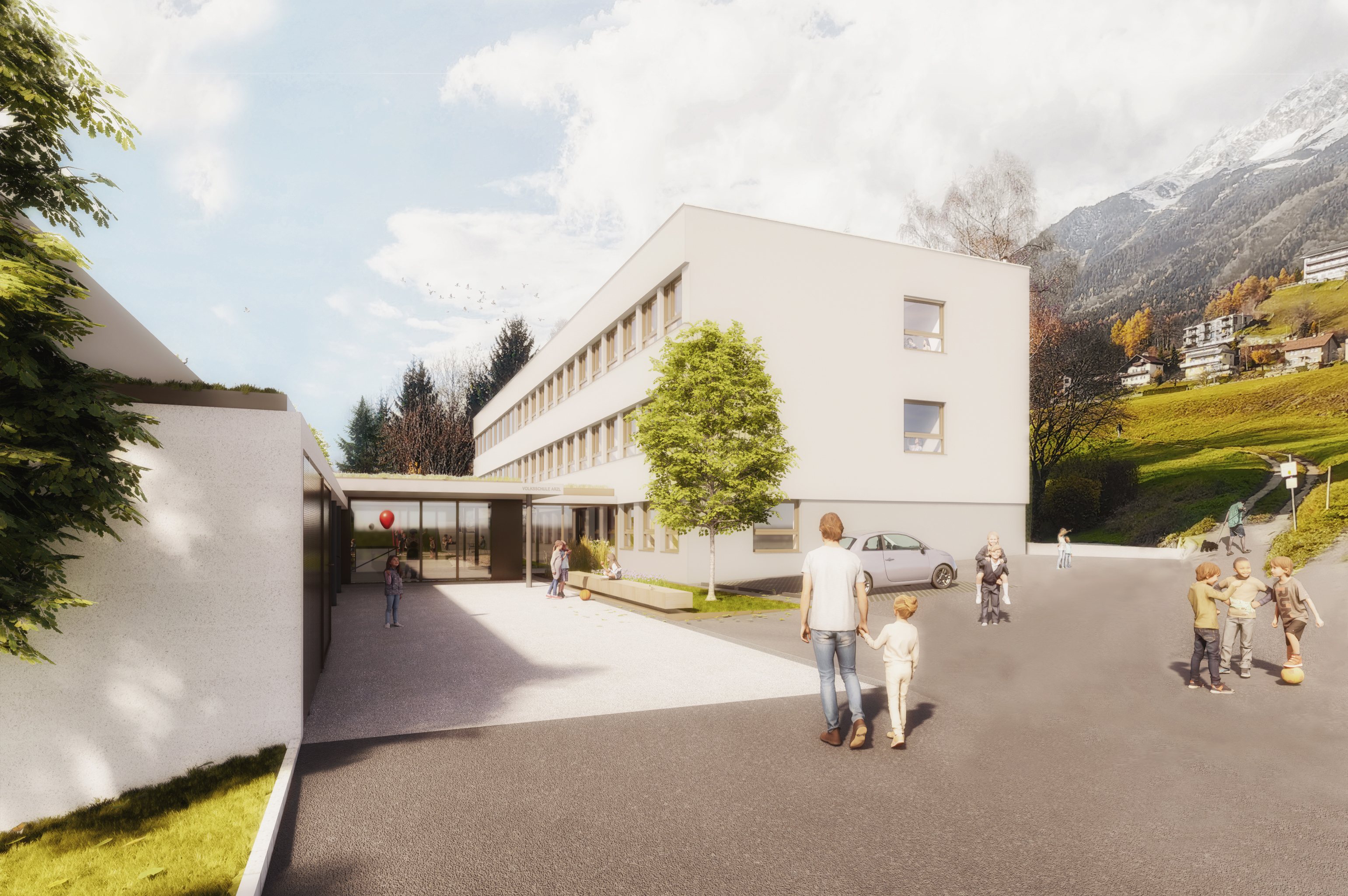 Innovative Konzepte wie der Campus in Arzl sind ein wichtiger Faktor, um den Ansprüchen eines modernen Bildungssystems zu entsprechen. Die Fertigstellung ist für Ende 2026 geplant.