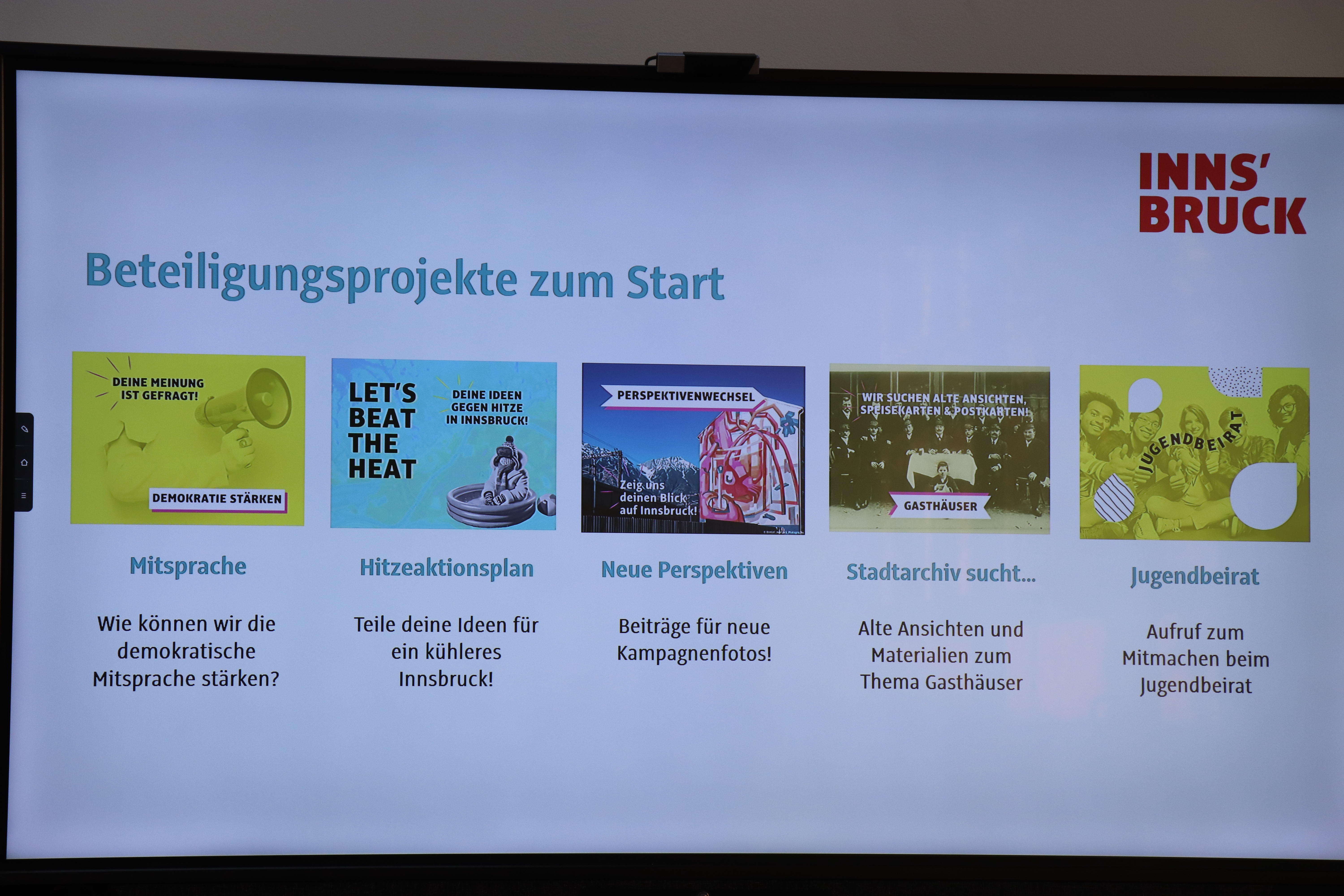 Alle Informationen sind unter mitgestalten.innsbruck.gv.at abrufbar.