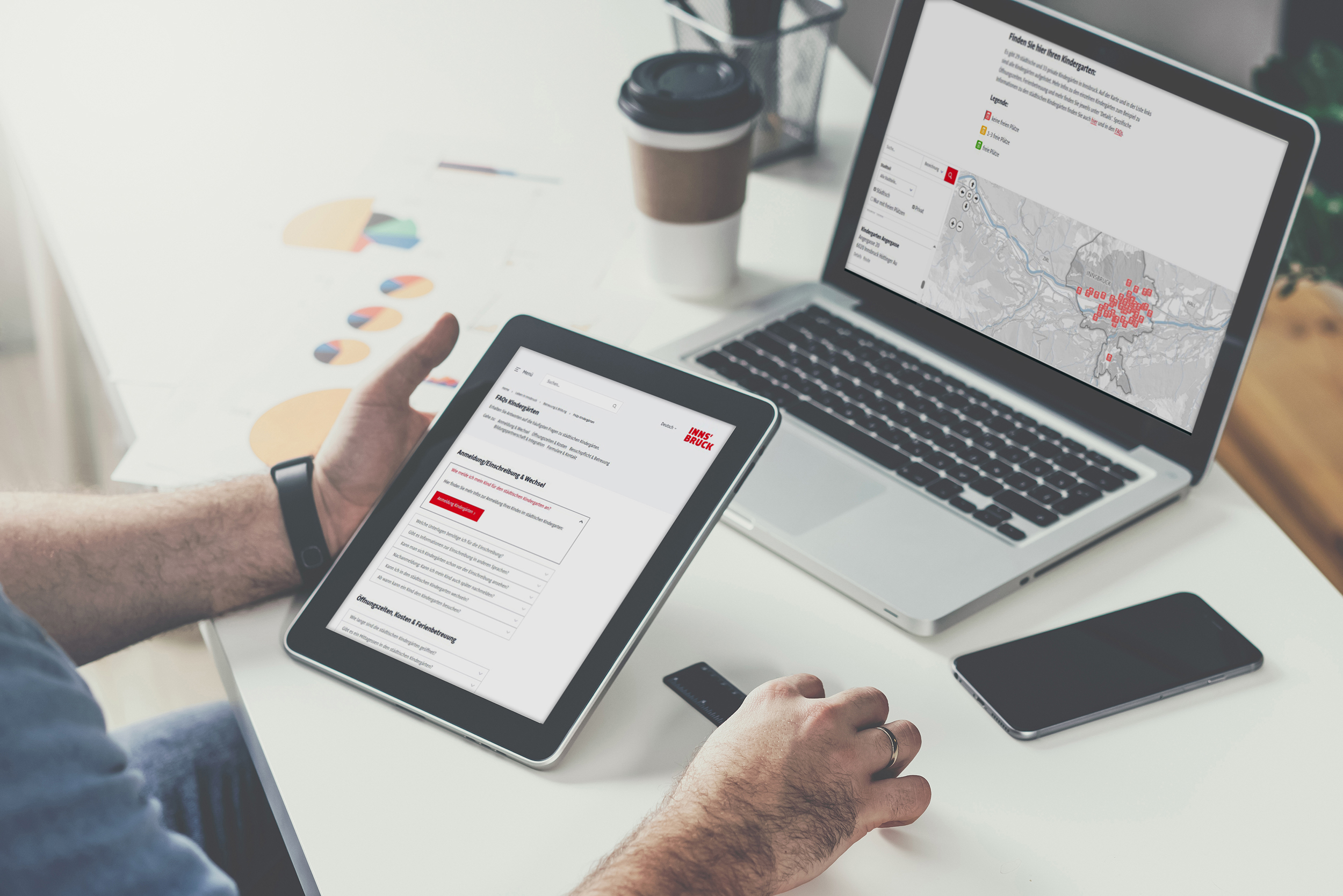 Neben einer digitalen Übersichtskarte finden sich unter www.innsbruck.gv.at/kindergaerten Beschreibungen der einzelnen Einrichtungen sowie ausführliche Infos zum Thema Kindergarten.