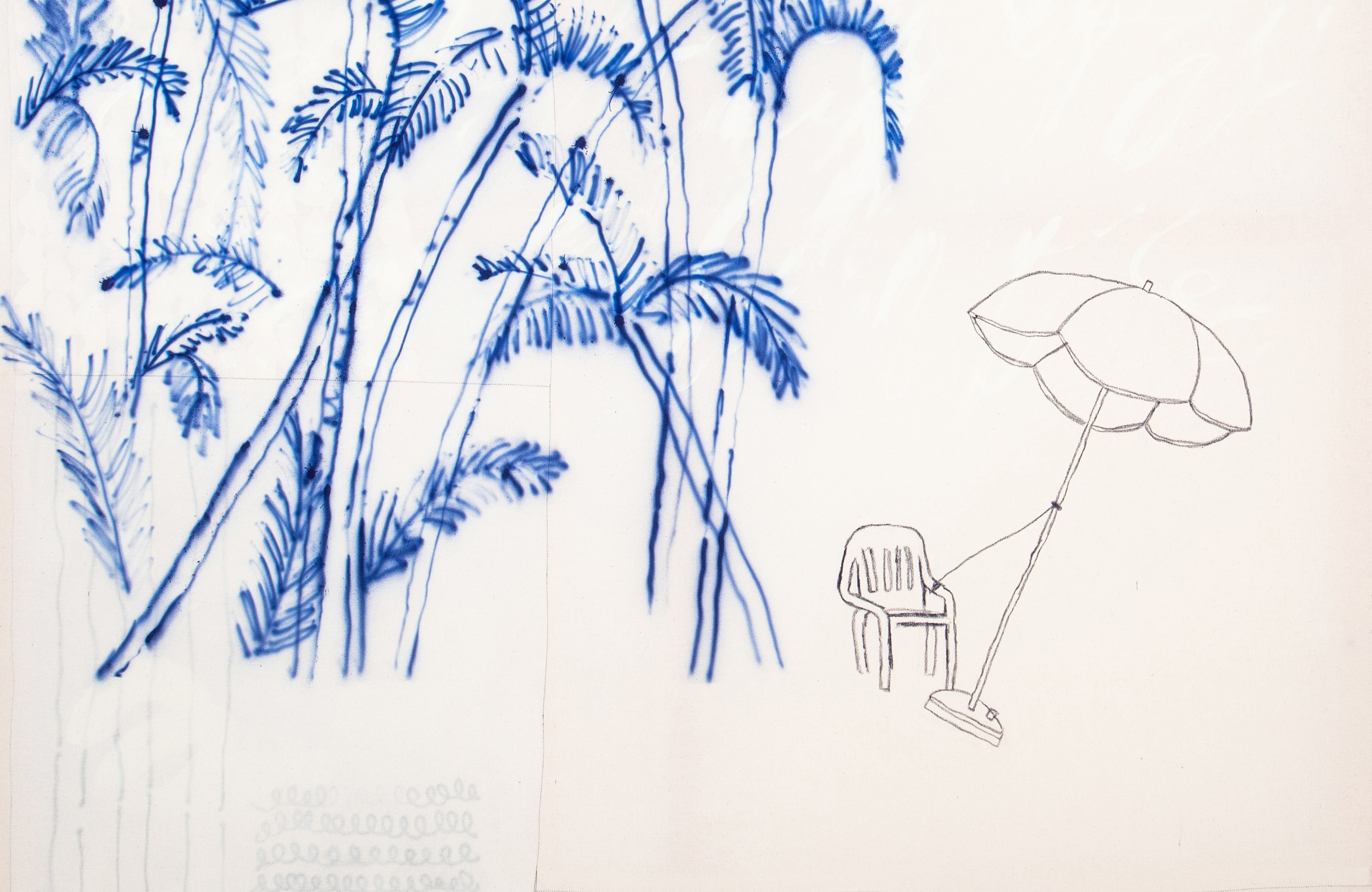 Die Künstlerin Rachel Katstaller thematisiert in ihrer neuen Ausstellung „Are they here yet?“ die Themen Zugehörigkeit und Fremdheit, von Ankommen und Zurücklassen (Ausschnitt).