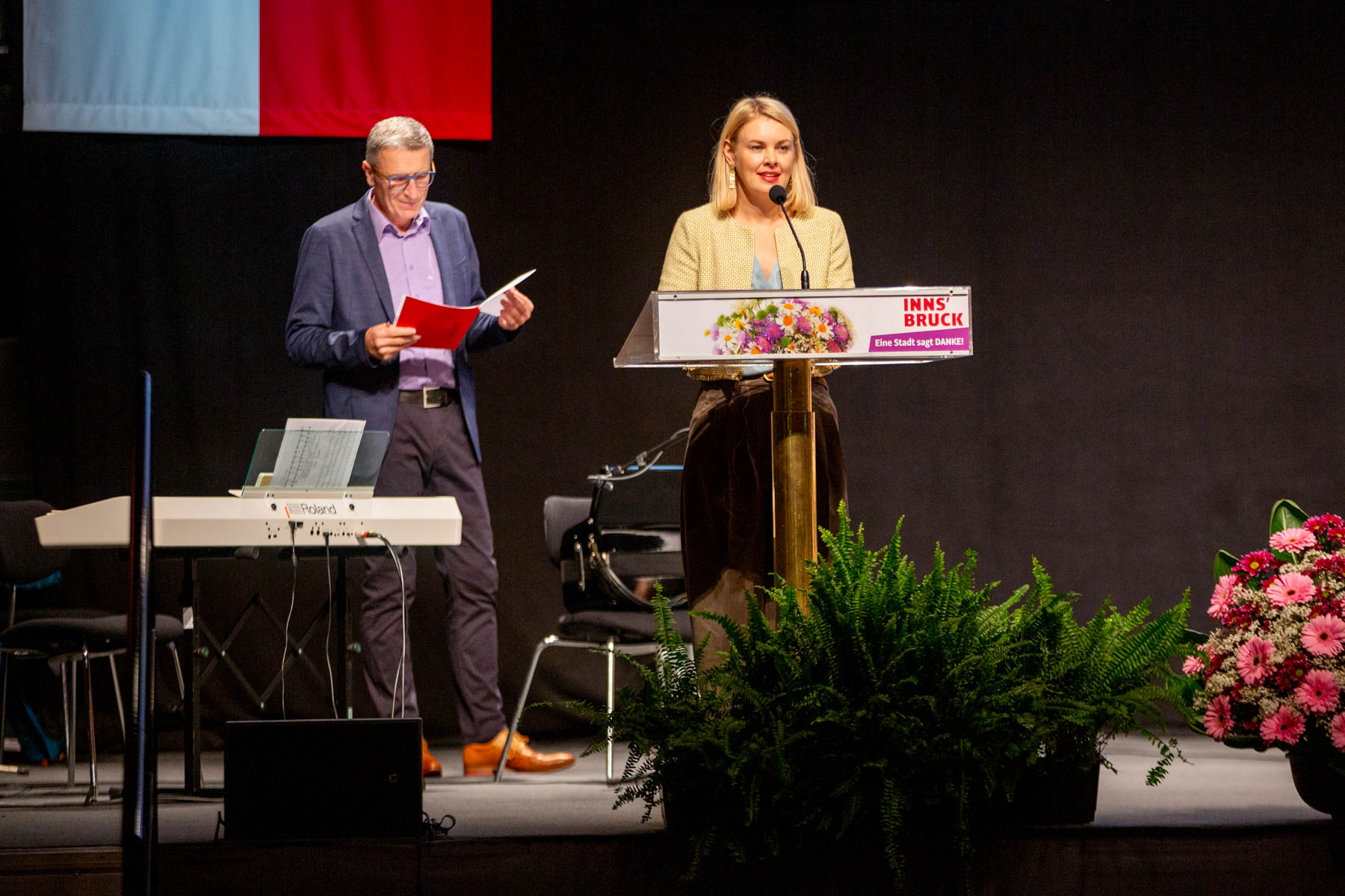Auch Vizebürgermeisterin Elisabeth Mayr richtete Dankesworte an die Jubilare.