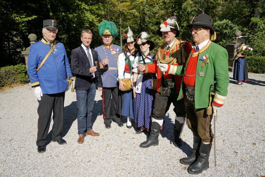 Vizebürgermeister Christoph Kaufmann beim landesüblichen Empfang anlässlich des  17. Kameradentreffens der Vereinigten Traditionsverbände Mitteleuropas (VTM) am 03. und 04. Oktober 2015 am Berg Isel in Innsbruck.