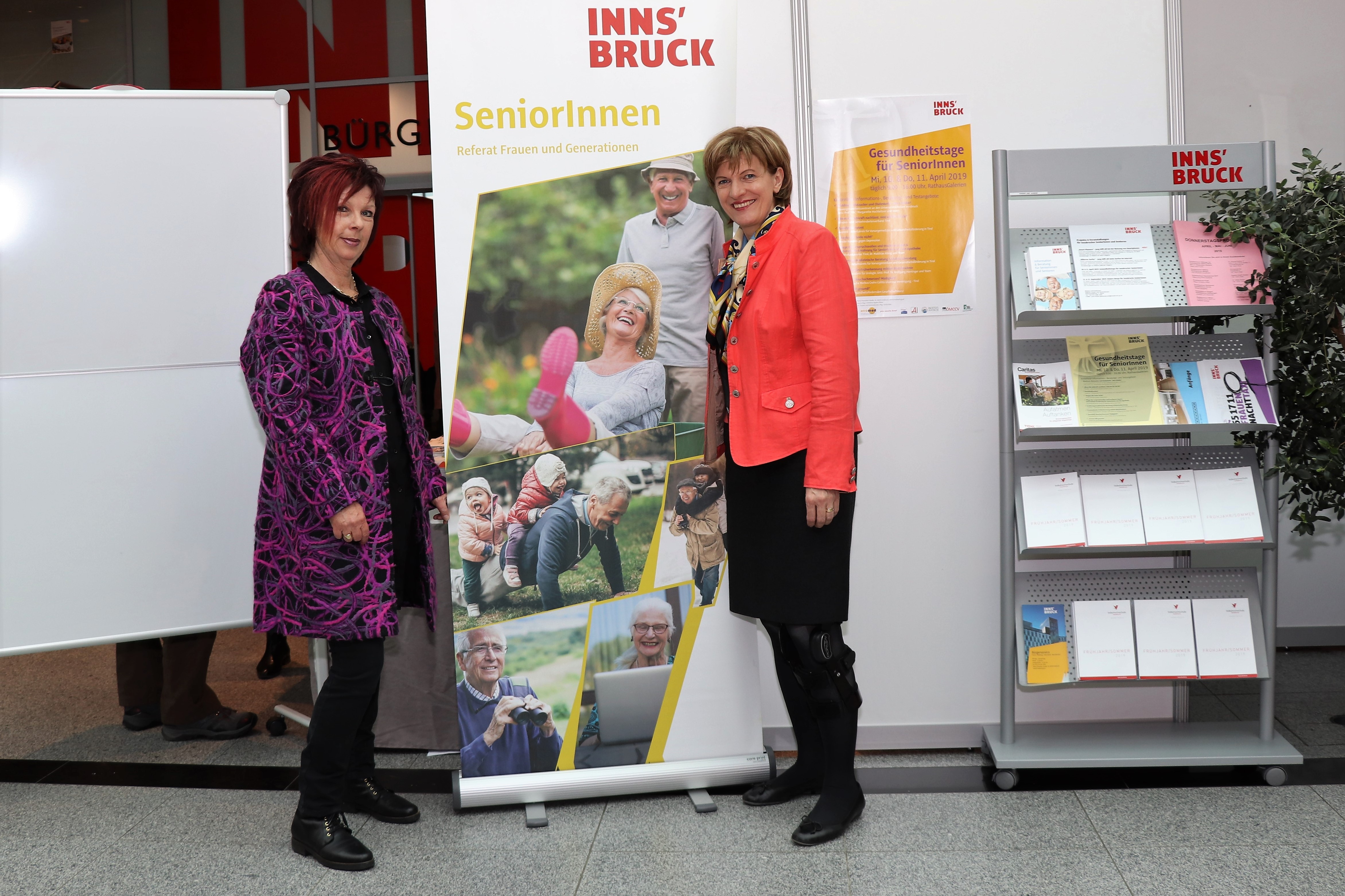 Referatsleiterin Uschi Klee und Vizebürgermeisterin Christine Oppitz-Plörer freuten sich auch heuer wieder viele Gäste bei den Gesundheitstagen zu begrüßen.